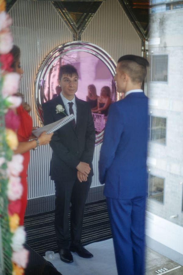 George and Julian's wedding day in Samesex Gay, frame 034