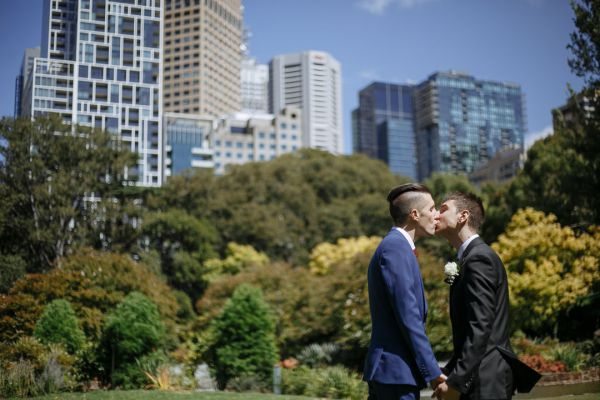 George and Julian's wedding day in Samesex Gay, frame 081