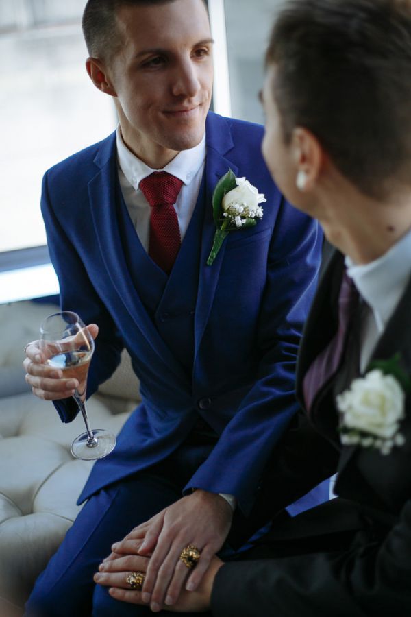 George and Julian's wedding day in Samesex Gay, frame 095