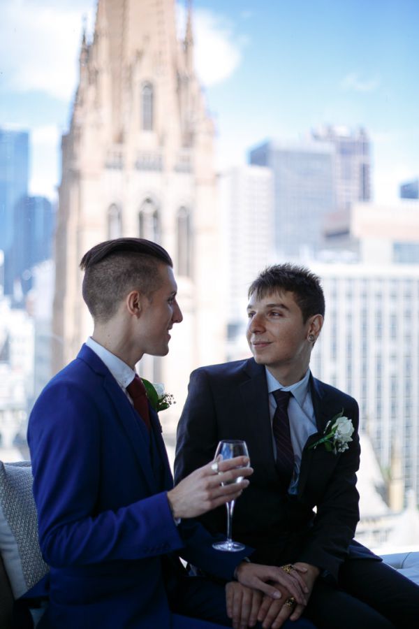 George and Julian's wedding day in Samesex Gay, frame 097