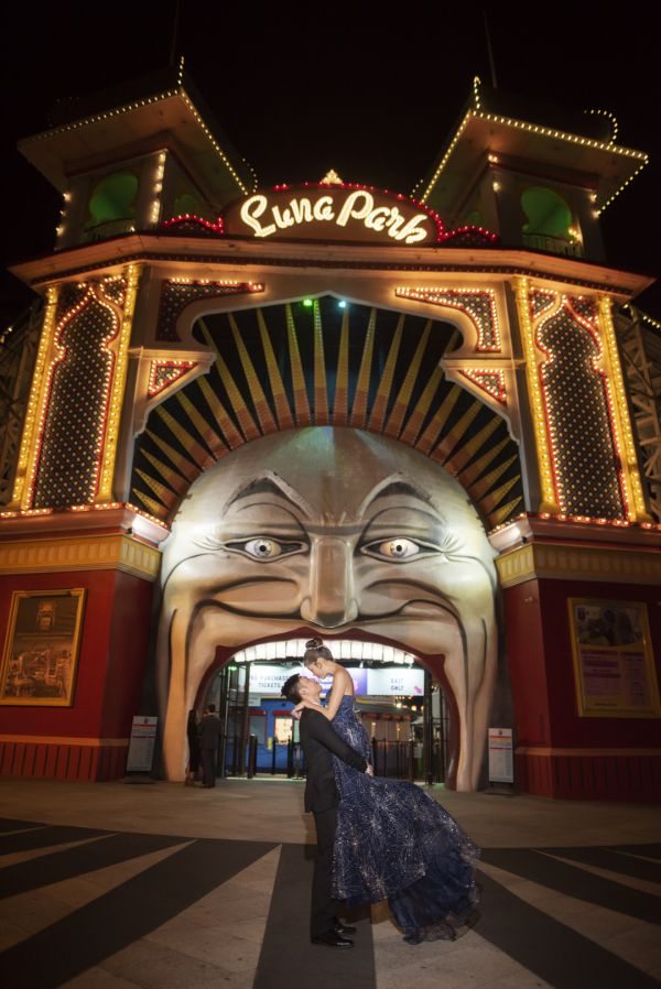 Wedding photograph 045 from Wendy and Peter's day at Luna Park Melbourne