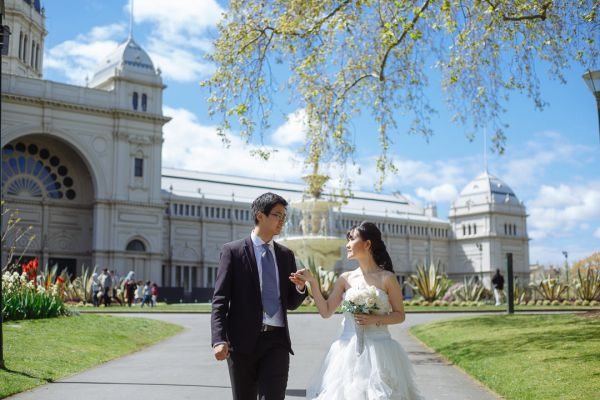 Sun and Jiang's pre-wedding session in South Wharf, frame 010