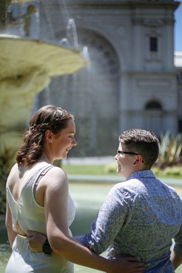 Melbourne Museum pre-wedding photo Carlton