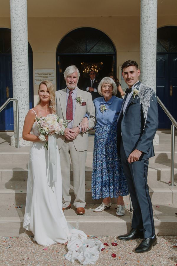 Becky and George's wedding day in Barton, frame 151