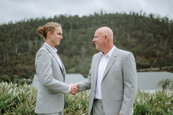 Andrea and Matt's wedding day in Hobart, frame 013