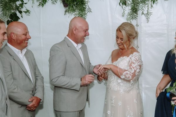 Andrea and Matt's wedding day in Hobart, frame 127