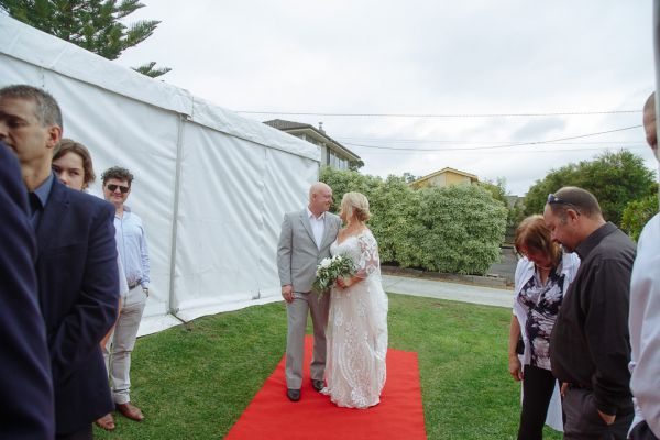 Andrea and Matt's wedding day in Hobart, frame 145