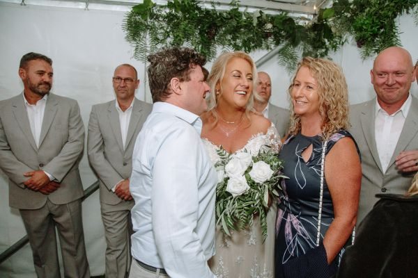 Andrea and Matt's wedding day in Hobart, frame 160
