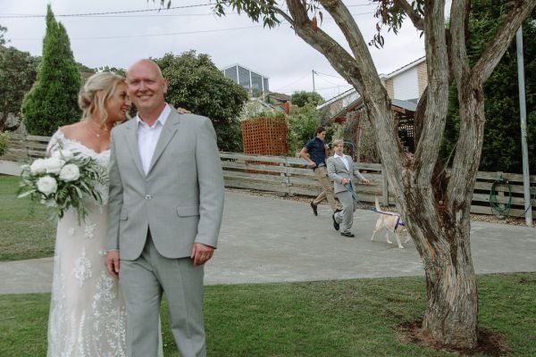 Andrea and Matt's wedding day in Hobart, frame 180