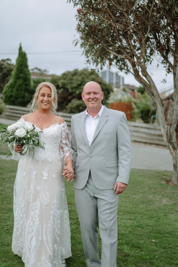 Andrea and Matt's wedding day in Hobart, frame 183