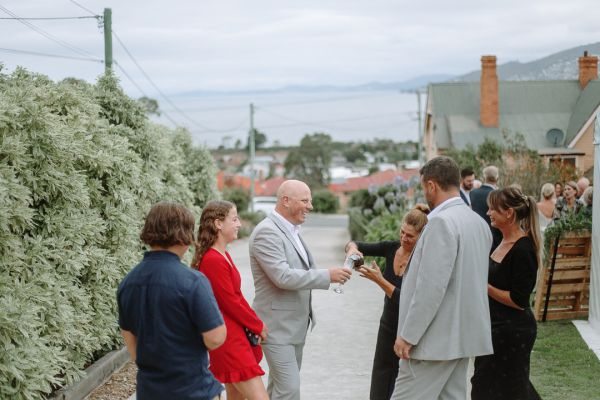 Andrea and Matt's wedding day in Hobart, frame 208
