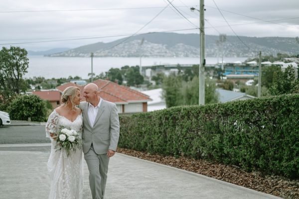 Andrea and Matt's wedding day in Hobart, frame 218