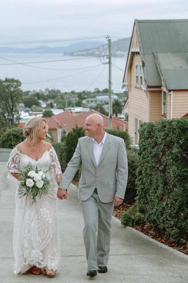 Andrea and Matt's wedding day in Hobart, frame 220