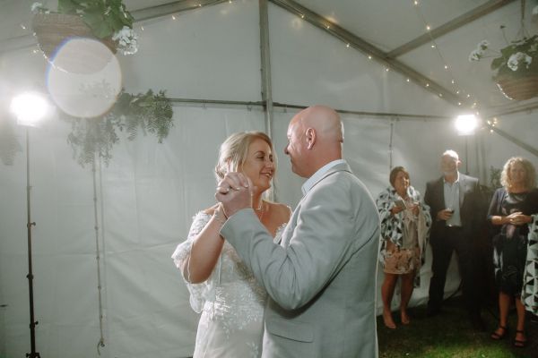 Andrea and Matt's wedding day in Hobart, frame 330