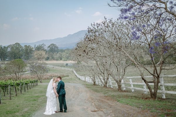 Bec and Liam's wedding day in Tamborine, frame 025