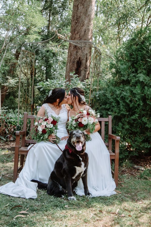 Katherine and Lucy's wedding day in Cockatoo, frame 067
