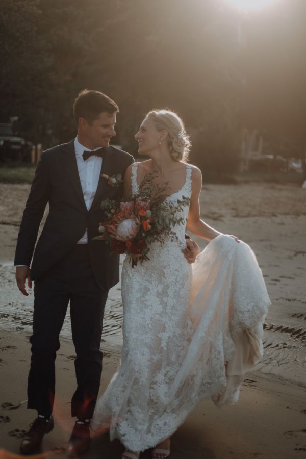 The couple's wedding day in Bayview, frame 088