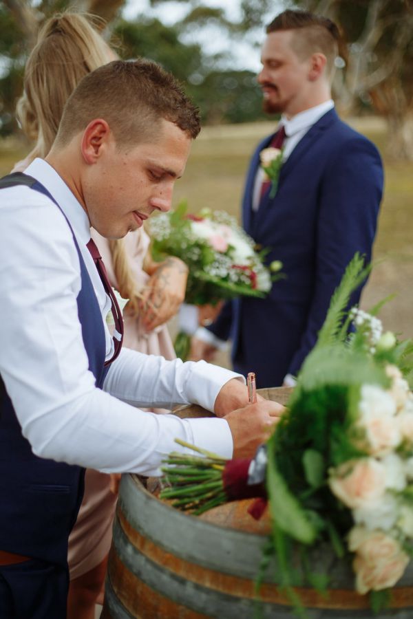 Elly and Marc's wedding day in Bellarine, frame 125