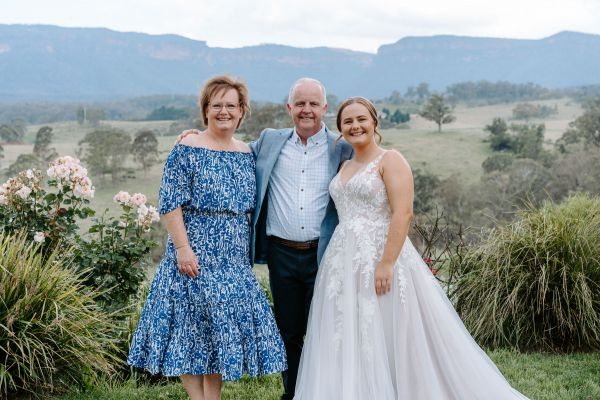 Claire and Brayden's wedding day in Megalong Valley, frame 025