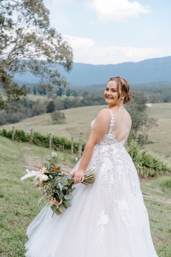 Claire and Brayden's wedding day in Megalong Valley, frame 034