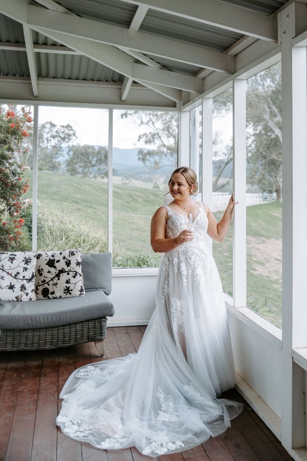 Claire and Brayden's wedding day in Megalong Valley, frame 046