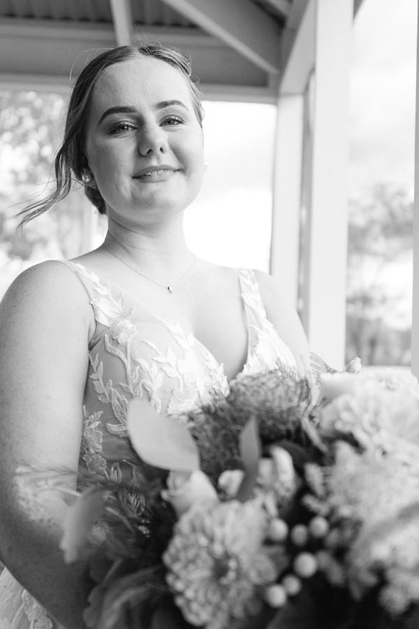 Claire and Brayden's wedding day in Megalong Valley, frame 052