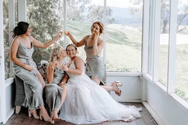 Claire and Brayden's wedding day in Megalong Valley, frame 055