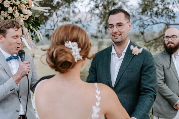 Claire and Brayden's wedding day in Megalong Valley, frame 079