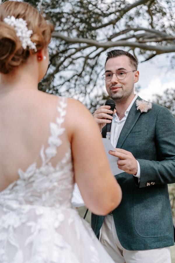 Claire and Brayden's wedding day in Megalong Valley, frame 082