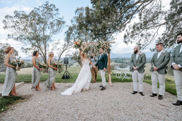 Claire and Brayden's wedding day in Megalong Valley, frame 088