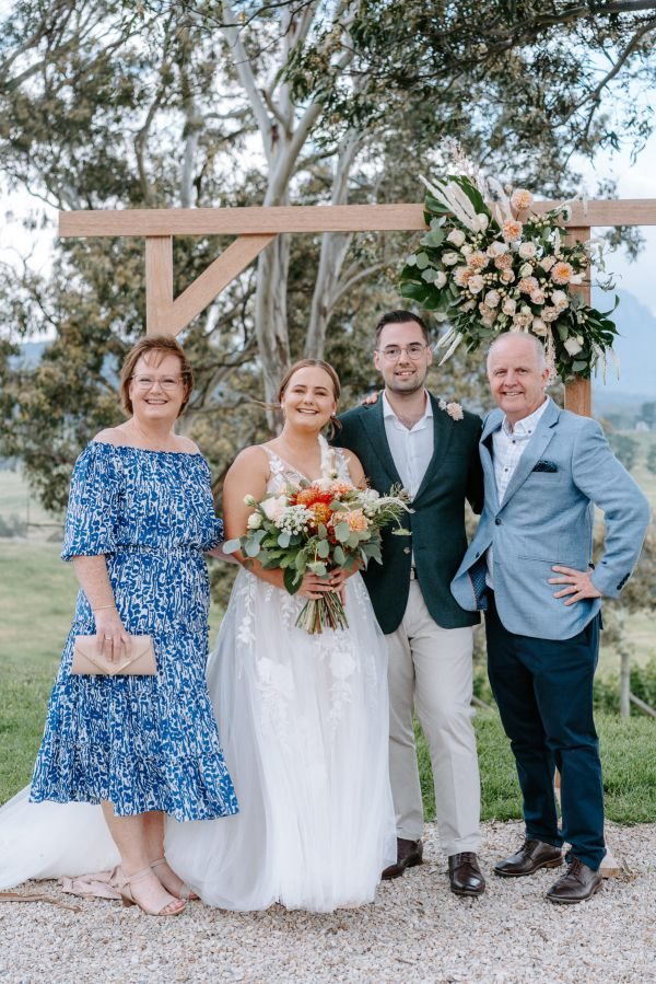 Claire and Brayden's wedding day in Megalong Valley, frame 091