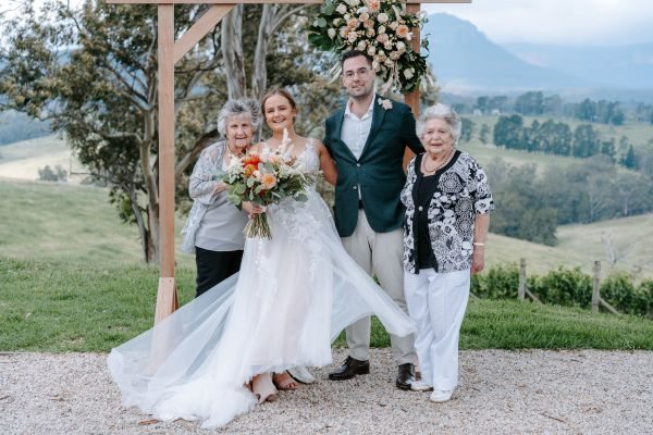 Claire and Brayden's wedding day in Megalong Valley, frame 097