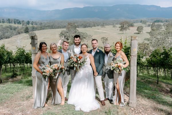 Claire and Brayden's wedding day in Megalong Valley, frame 106