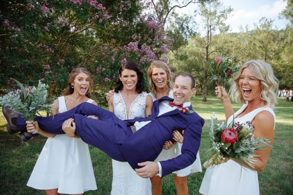 Lynan and Andrew's wedding day in Grafton NSW Country, frame 160