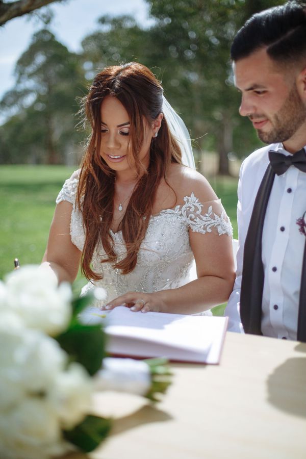 Joanna and Dominic's wedding day in Red Hill, frame 157