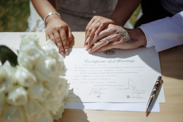 Joanna and Dominic's wedding day in Red Hill, frame 163
