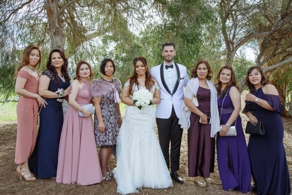 Joanna and Dominic's wedding day in Red Hill, frame 199