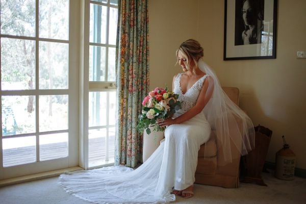 Leah and Daniel's wedding day in Kangaroo Ground, frame 025