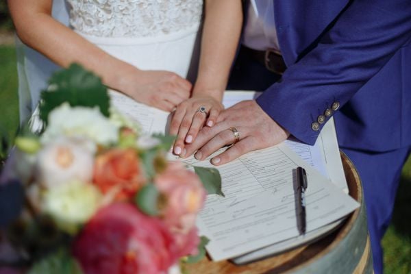 Leah and Daniel's wedding day in Kangaroo Ground, frame 148