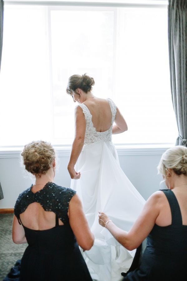 Tania and Jamie's wedding day in Kings Meadows, frame 028