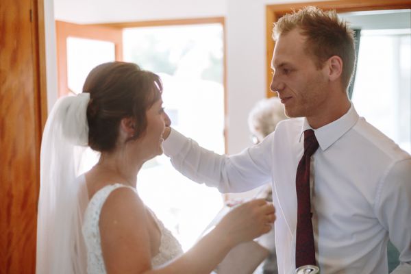 Tania and Jamie's wedding day in Kings Meadows, frame 052
