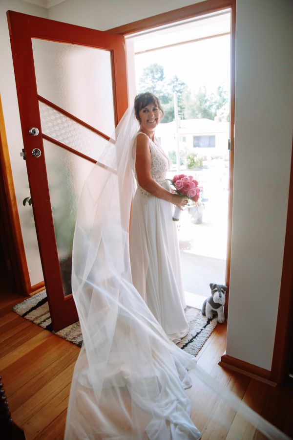 Tania and Jamie's wedding day in Kings Meadows, frame 058