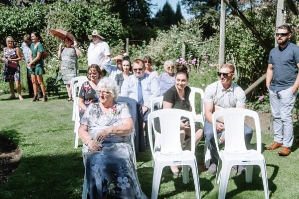 Tania and Jamie's wedding day in Kings Meadows, frame 070