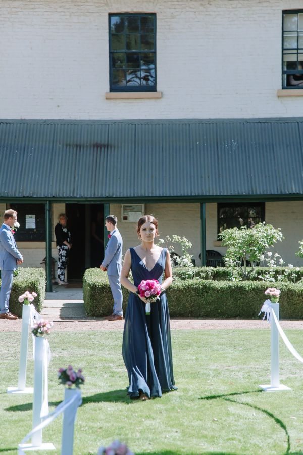 Tania and Jamie's wedding day in Kings Meadows, frame 088