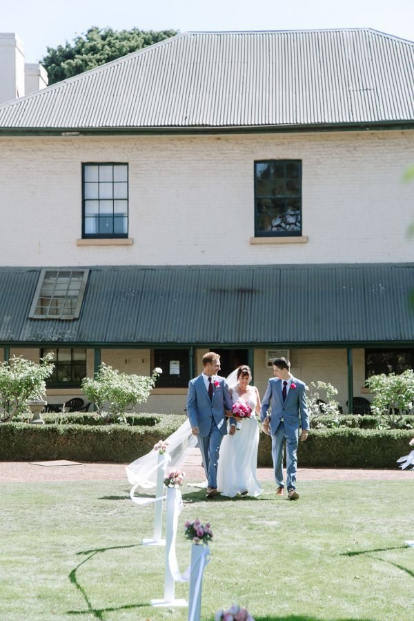 Tania and Jamie's wedding day in Kings Meadows, frame 094