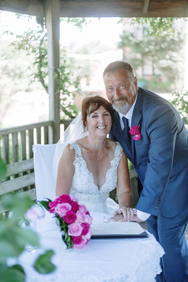 Tania and Jamie's wedding day in Kings Meadows, frame 127