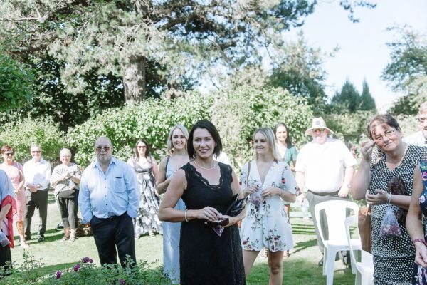 Tania and Jamie's wedding day in Kings Meadows, frame 133