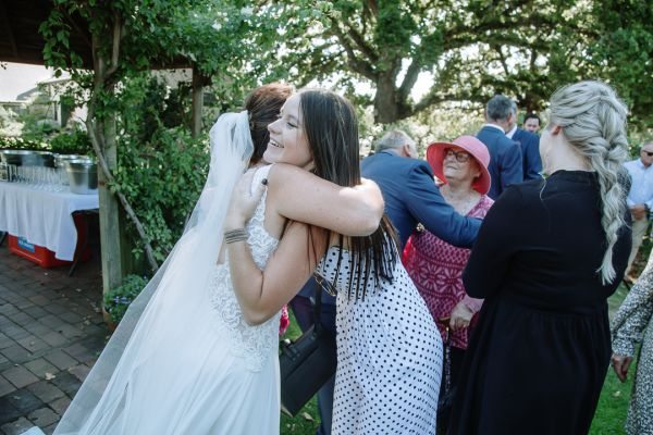 Tania and Jamie's wedding day in Kings Meadows, frame 139