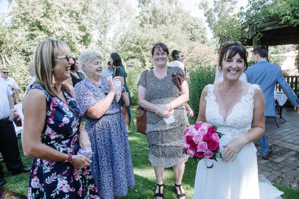 Tania and Jamie's wedding day in Kings Meadows, frame 145