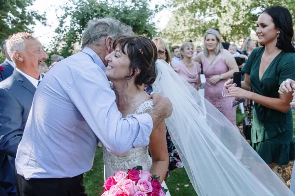 Tania and Jamie's wedding day in Kings Meadows, frame 148